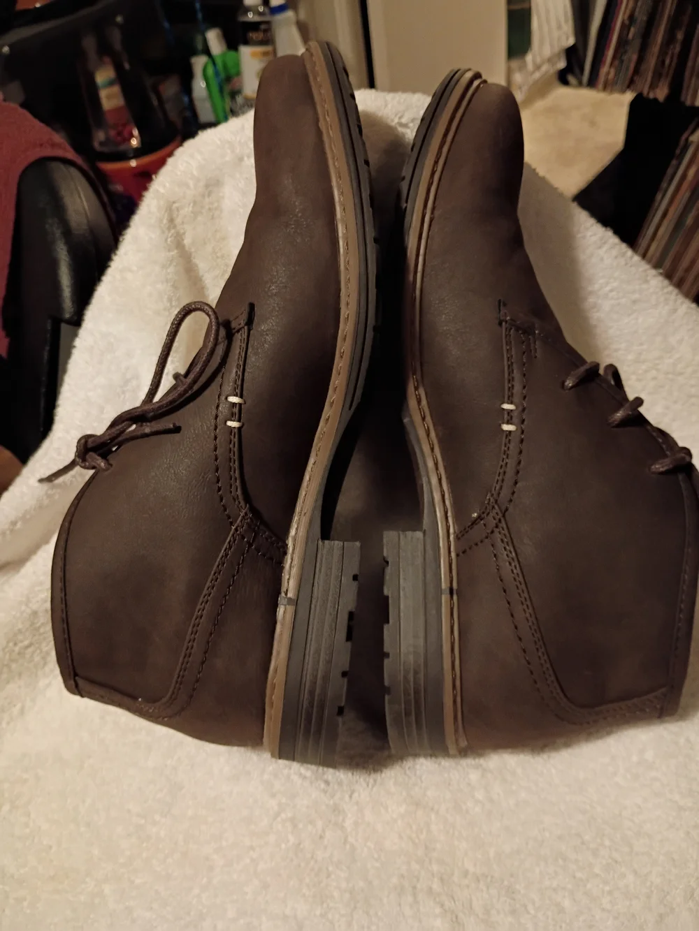 Men's Dark Brown Lace-Up Chukka Derby Shoes